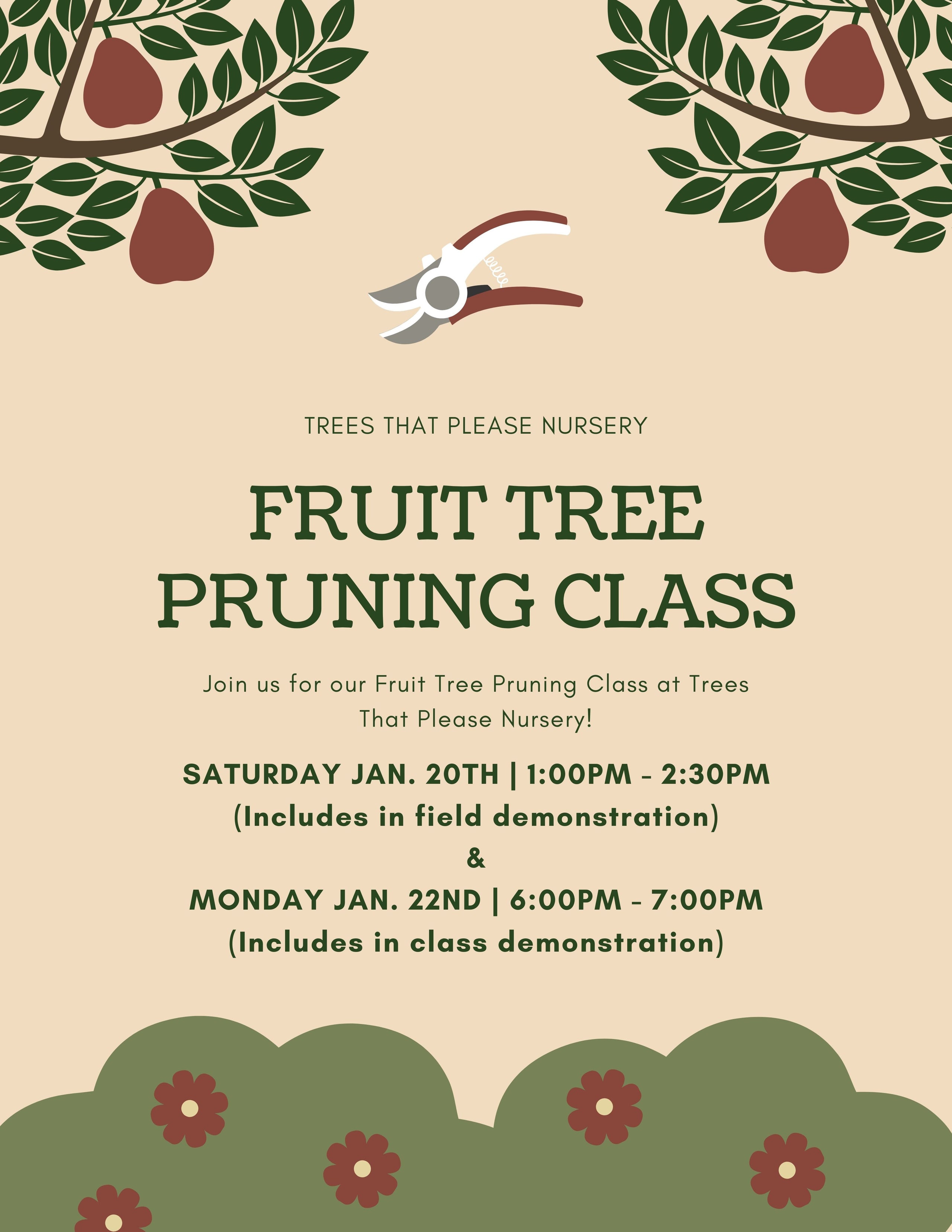 Fruit Tree Pruning class Trees That Please